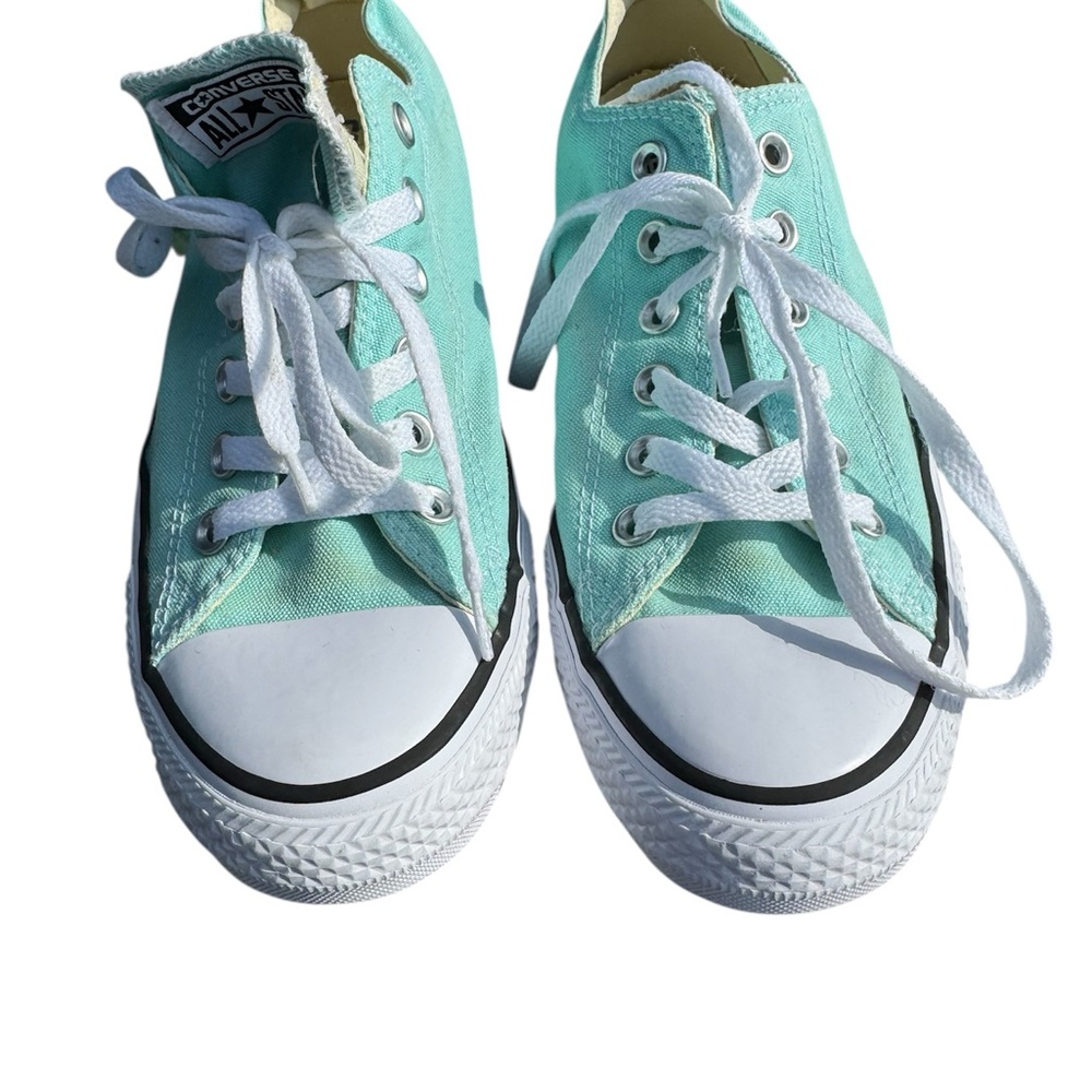 Converse Mint and White Retro Sneakers Classic Canvas Design